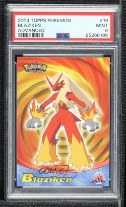 Blaziken Topps Pokemon Advanced PSA 9 MINT 2003 - Image 1