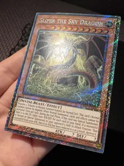 YUGIOH Slifer the Sky Dragon RA03-EN244 Platinum Secret Rare 1st Edition NM - Image 3