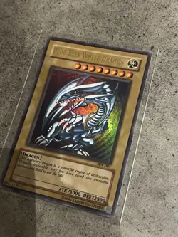 Carte Card Yu-Gi-Oh Konami 1996 Edition White Dragon Holo SDK-001 Bon Etat En - Image 3