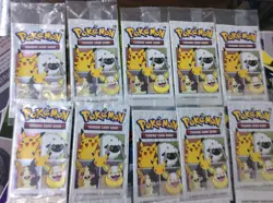 Pokemon 25th Anniversary General Mills 3 Card Booster Packs Lot of 15 new sealed - Image 3
