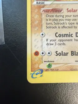 Pokemon TCG Solrock 13/100 Holo Rare Vintage EX Sandstorm SWIRL! LP! - Image 5