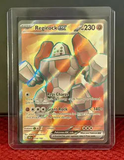 Pokemon TCG Regirock EX 214/182 Destined Rivals Ultra Rare NM Card - Image 1