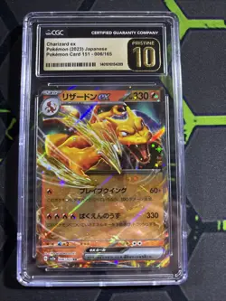 2023 Pokemon Scarlet & Violet Japanese Charizard Ex Holo 006/165 CGC 10 Pristine - Image 1