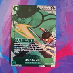 Roronoa Zoro Winner Pack 2025 Vol. 3 R One Piece Promo Card EB02-019 NM English - Image 2