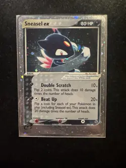 Pokemon Sneasel EX Ultra Rare 103/109 Holo Ruby & Sapphire Card English 2003 - Image 1