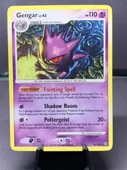 Pokemon TCG Gengar 18/100 Stormfront Non Holo Rare 2008 Diamond & Pearl LV.43 MP - Image 1