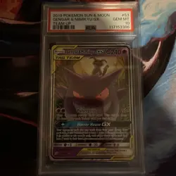 Pokemon TCG Gengar Mimikyu Tag Team English #53-181 Gem Mint PSA 10 - Image 1