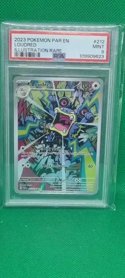 PSA 9 LOUDRED 212/182 POKEMON PARADOX RIFT ILLUSTRATION RARE FULL ART HOLO TCG - Image 1