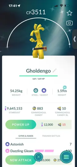 Pokemon Go Shiny Gholdengo ( High CP ) - Image 1