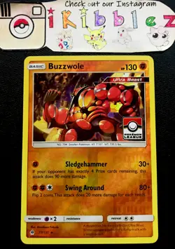 Buzzwole 77/131 NM Reverse Holo Rare Pokemon League Promo. Free Tracked Ship! - Image 1