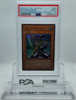 YUGIOH 1ST ED PSV-050 BUSTER BLADER ULTRA RARE HOLO FOIL PSA 9 MINT #68828074 - Image 1