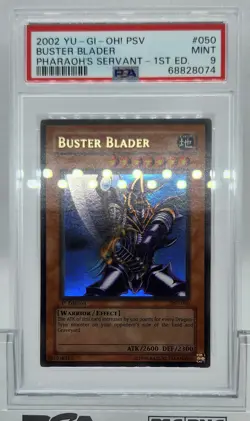 YUGIOH 1ST ED PSV-050 BUSTER BLADER ULTRA RARE HOLO FOIL PSA 9 MINT #68828074 - Image 3