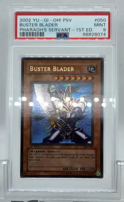 YUGIOH 1ST ED PSV-050 BUSTER BLADER ULTRA RARE HOLO FOIL PSA 9 MINT #68828074 - Image 4