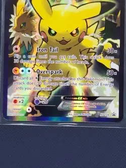 Pikachu EX XY124 Black Star Promo Full Art Holo 2016 LP Pokemon Card - Image 3