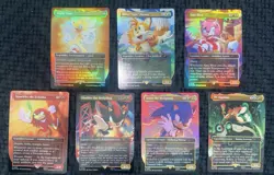 MTG Secret Lair x Sonic the Hedgehog: Friends and Foes Rainbow FOIL Set - Image 1