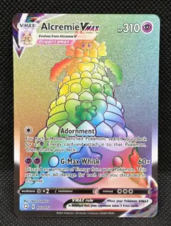 Alcremie VMAX Rainbow Rare 073/072 Secret Rare Shining Fates 2021 Pokemon Card - Image 1