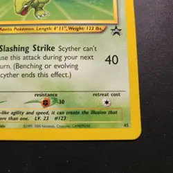 2000 Scyther #45 - Black Star Promo Non-Holo Rare - Pokemon TCG - LP - Image 3