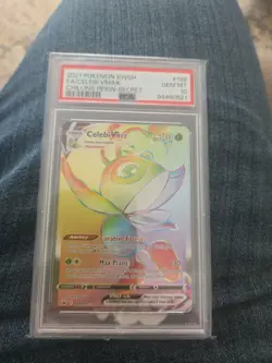 PSA 10 Pokemon TCG Celebi VMAX Sword & Shield Chilling Reign Holo #199 - Image 2