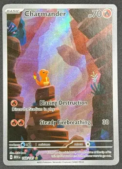 Charmander 168/165 Pokemon TCG SV: Scarlet & Violet 151 IR Full Art NM - Image 1
