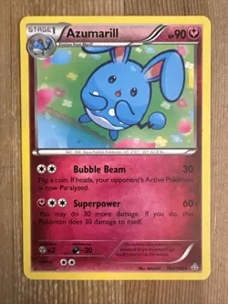 Pokemon TCG Azumarill Primal Clash 103/160 Regular Rare LP - Image 1