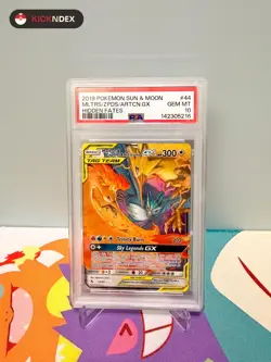 PSA 10 🟡 2019 Pokemon Hidden Fates Moltres & Zapdos & Articuno GX #44 - Image 1