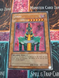 Yugioh Jinzo Misprint PSV-000 Reverse Secret Rare Unlimited Heavily Played - Image 1