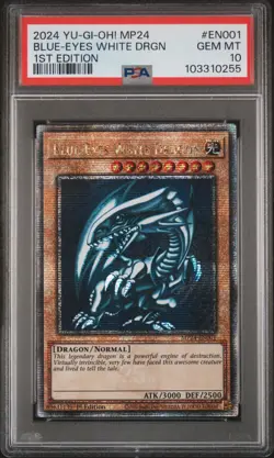 2024 YU-GI-OH! MP24-25TH ANV TIN: DUELING MIRRORS BLUE-EYES WHITE DRAGON PSA 10 - Image 1