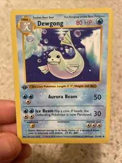 Pokemon TCG Base Set Dewgong 1st Edition Shadowless 25/102 - Image 1