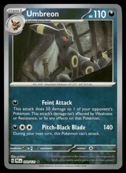 Pokemon Cards Umbreon 059/131 Reverse Holo Prismatic Evolutions Pokeball Rare *4 - Image 1