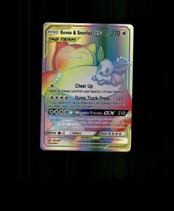 Fan-Art READ DESCRIPTION BELOW HOLO EEVEE Card SNORLAX Pokemon Card p3 - Image 1