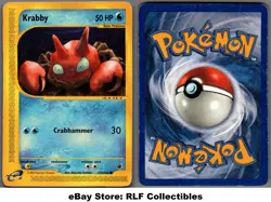 2002 Pokemon, Expedition, #115/165 Krabby, Common (b) - Image 1