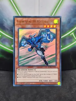Yugioh Elemental Hero Stratos BLHR-EN061 Ultra Rare 1st Edition NM - Image 1