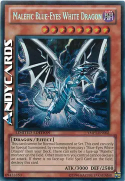 MALEFIC BLUE-EYES WHITE DRAGON • Segreta • YMP1 EN002 • Lim • YUGIOH! ANDYCARDS - Image 1