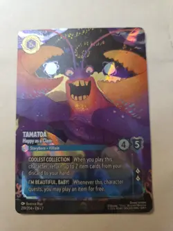 Disney Lorcana Tamatoa Happy as a Clam Enchanted Card 219/204 Archazia's Island - Image 1