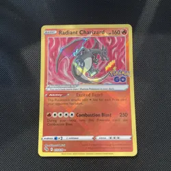 Pokemon TCG Radiant Charizard Holo Card Pokemon Go 011/078 pack fresh - Image 1
