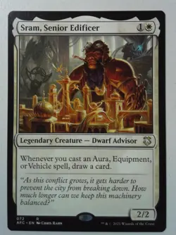 Sram, Senior Edificer *Rare* Magic MtG x1 AFC Commander Forgotten Realms - Image 1