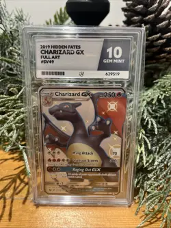 Pokemon TCG Charizard GX Hidden Fates SV49/SV94 Holo Full Art Ultra Rare Ace 10 - Image 1