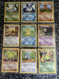 Pokemon Collection Binder Vintage Lot of Cards Holos Rares WoTC Etc - Image 1
