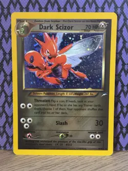 Pokemon TCG Dark Scizor 9/105 Neo Destiny Holo Rare Unlimited English - Image 1