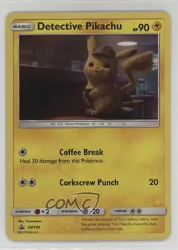 Detective Pikachu Pokemon Sun & Moon Black Star Promo #SM190 - Image 1