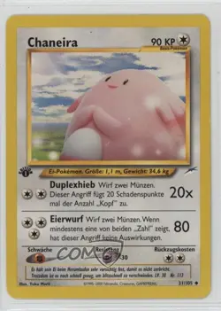 Chansey German 1st Ed. Pokemon Neo Destiny #31 2002 - Image 1