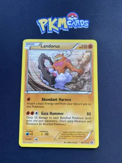 Pokemon TCG Landorus Legendary Treasures 85/113 Holo Rare LP. - Image 1
