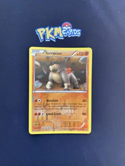 Pokemon TCG Terrakion Noble Victories 73/101 Reverse Holo Rare LP. - Image 1
