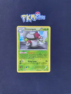 Pokemon TCG Amoonguss Next Destinies 9/99 Reverse Holo Rare LP. - Image 1
