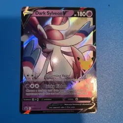 Dark Sylveon V Black Star Promo SWSH134; Near Mint Pokemon Card Celebrations - Image 1