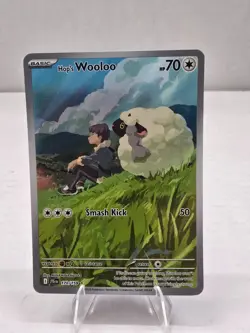 Pokemon Card TCG: HOP’S WOOLOO 170/159 Journey Together Illustration Rare IR NM - Image 1