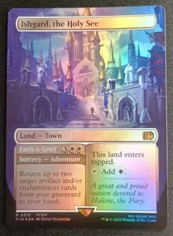 MTG Final Fantasy - Ishgard, The Holy See - Foil Borderless Rare Land - Image 1