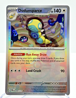 Pokemon TCG Dudunsparce 080/131 Poke Ball Reverse Holo Prismatic Evolutions NM - Image 1