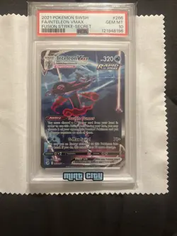 2021 POKEMON SWORD & SHIELD FUSION STRIKE SECRET FULL ART/INTELEON VMAX PSA 10 - Image 1