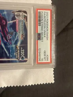 2021 POKEMON SWORD & SHIELD FUSION STRIKE SECRET FULL ART/INTELEON VMAX PSA 10 - Image 4